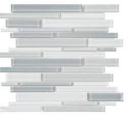 Anatolia Bliss Element Glass Random Strip Shades of Gray Blend